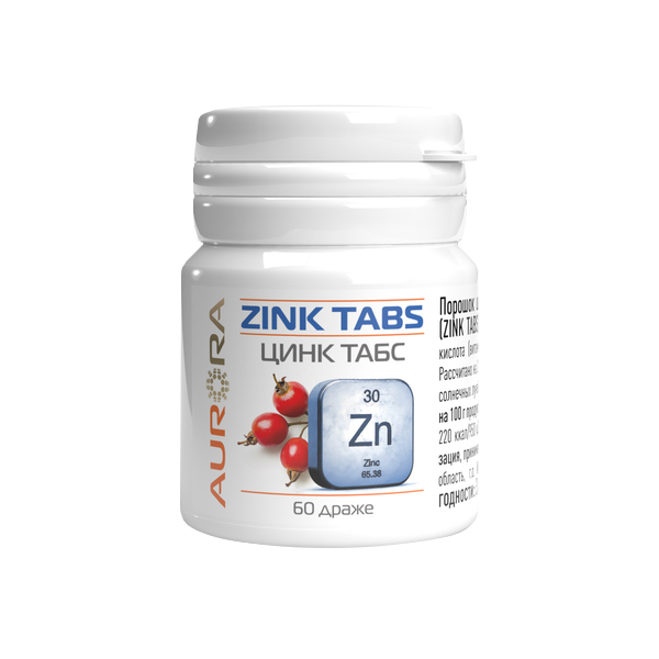 Цинк Табс Шиповник (Zink Tabs Claw), 60 шт