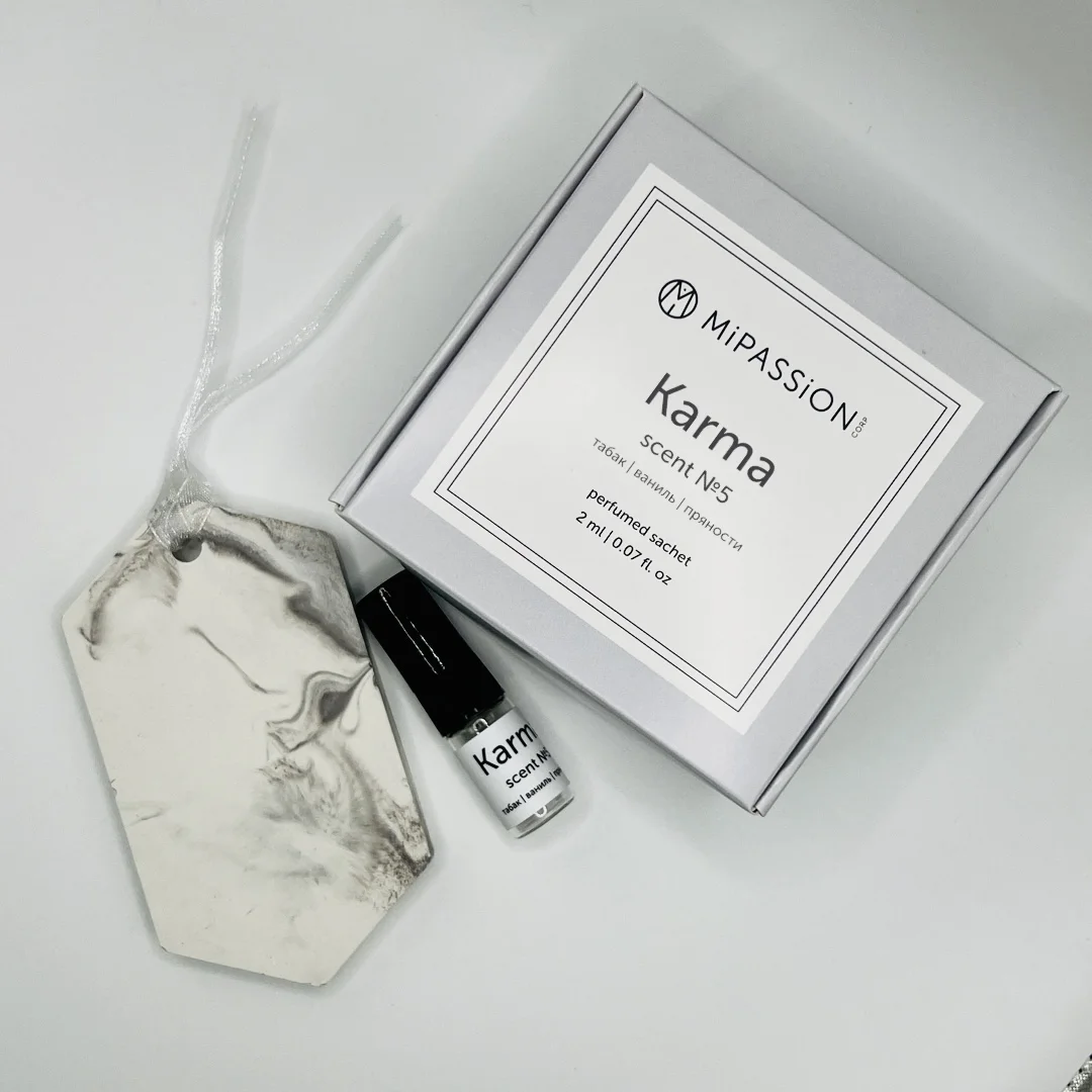 Саше парфюмированное из гипса мраморное "Karma", 40гр/2мл