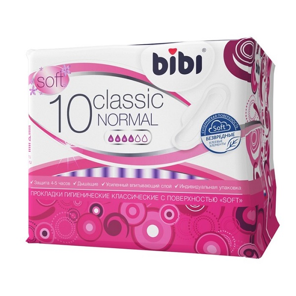 Прокладки "Classic Normal Soft", 4 капли, 10 шт